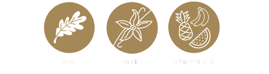 oak vanilla and tropical fruit tasting notes
